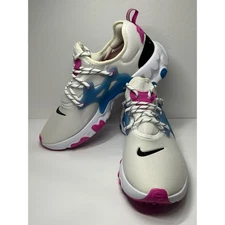 Nike React Presto CW7053-100 White Pink Blue Men's Running Shoes Size 12
