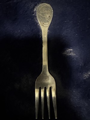 Vintage Tommee Tippee Japan Stainless Steel Toddler Fork Winne the Pooh