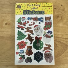 VTG 1990s Teachers Stickers Fun Fancy Christmas Santa Snowman Tree 2 sheets
