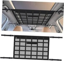 Upgrade Car Ceiling Cargo Net Pocket with Zip,Double Layers Avoid Sagging Roof