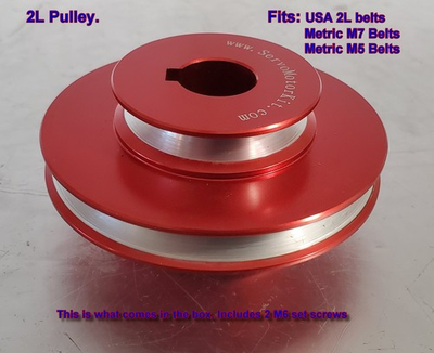 #ad 2L Pulley Stepped 15 mm bore 5 mm key fits USA 2L belts Metric M7 amp; M5 V belt $30.00