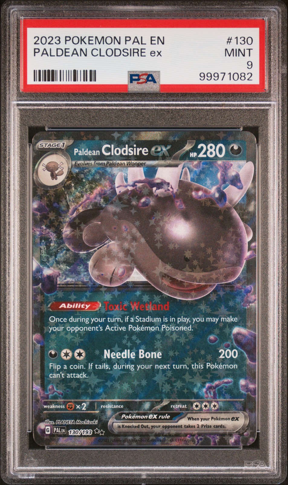 2023 POKEMON PAL EN-PALDEA EVOLVED #130 PALDEAN CLODSIRE EX PSA 9