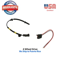 ABS Wheel Speed Sensor Rear Right or Left + Connector Fit: Ford Fusion 13-18 4WD