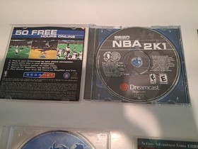 Sega Dreamcast Game Lot of 4 - Fighting Force 2, NBA 2K1, NFL 2K, Generator Vol