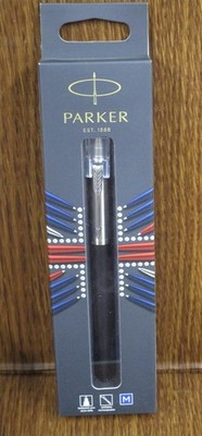 Parker Jotter Ballpoint Medium Black/SS Pen BLUE INK JOT BND STREET BLK CT