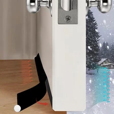 Door Draft Stopper Adjustable Blocker 36 Inch Black 36Black, 