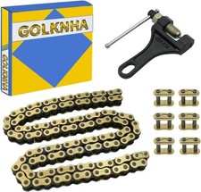 428H Drive Chain 132 Link with 6Pcs Connecting Master Link Compatible With110Cc