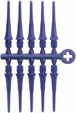 Fit Point Plus Dart Tips 50 Pack Dark Blue Durable Soft Tip Replacement