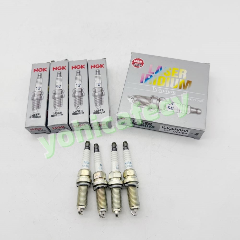Set of 4 NGK 96024 Laser Iridium Spark Plug ILKAR8H6 For Subaru Forester and WRX