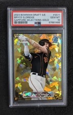 PSA 10 BRYCE ELDRIDGE 2023 Bowman Chrome SAPPHIRE SELECTIONS GOLD REF. GEM MINT
