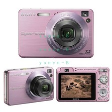 Sony Cybershot DSC-W120 Digital Camera 7.2MP 4x Optical Zoom Pink Auto Focus