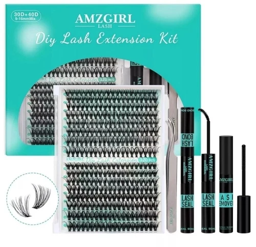 Lash Extension Kit 320Pcs,DIY Individual Lashes Clusters Kit,Lash Bond And Se... - product listing photo