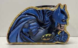Comic Book Batman Dc Comics Blue, Black, Red, Yellow Tin/Metal Lunchbox
