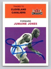 JUMAINE JONES 2001-02 Fleer Platinum Autographed NBA card TTM /IP signature