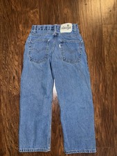 Levis SilverTab Jeans Boys 8 24x25 Baggy Black Denim Youth Skate Grunge