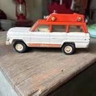 Tonka Rescue Ambulance Pressed Steel White Orange Vintage Jeep Wagoneer