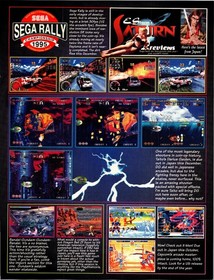 Sega Rally Saturn X-Men 1995 Vintage Video Game Magazine Ad Print 8x10.75"