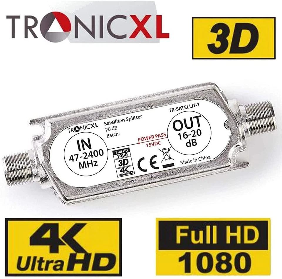 Satelliten LNB Schüssel Verstärker 2-fach + Verteiler SAT TV HD DVB-S2 Digital - Bild 3 von 4