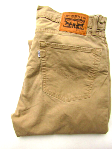 Levi's 751 men's jean trousers straight leg W36 L32 beige stretch LEVF770 - Afbeelding 1 van 10