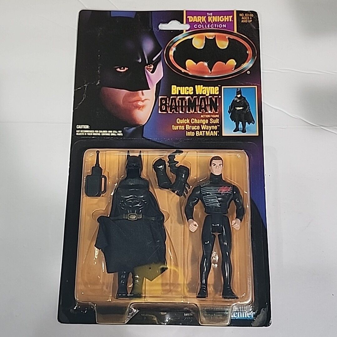 1991 Batman Dark Knight Collection MOC 5" Quick Change Batman Figure Kenner