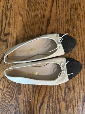 Chanel Cambon Ballet Flats 37 | eBay