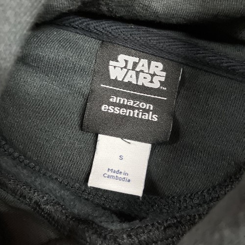 Star Wars Sweatshirt Black Long Sleeve Spellout Drawstring Hoodie Unisex Small - Picture 2 of 9