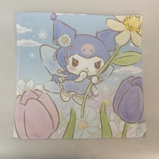 Kuromi Anime Handkerchief Face Towel Cartoon Washcloth Bathroom 35x35CM