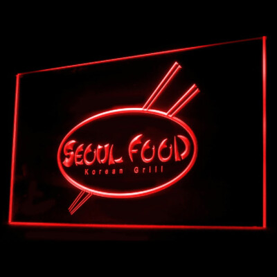 110158 Seoul Food Korean Restaurant Kimchi Display LED Light Neon Sign