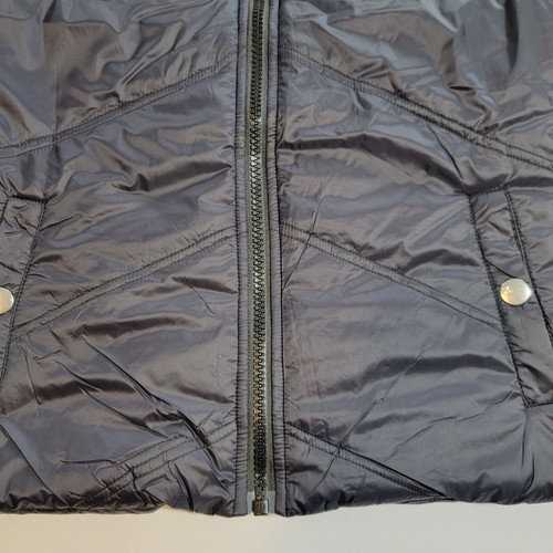 Hurley Chevron Chic Puffer Jacket Boy's M Black Navy - Picture 11 of 18