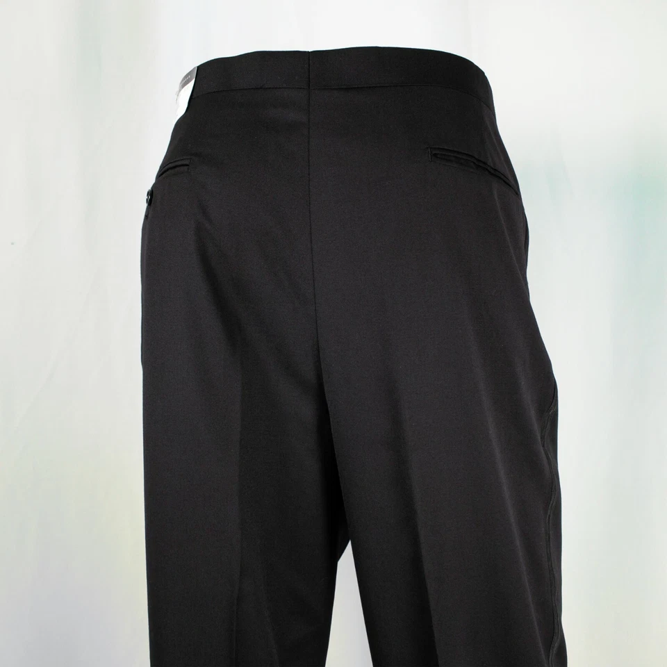 Pantalones de Esmoquin JOSEPH ABBOUD Negro con Suspensión Botón Inserto Hombres Talla 36"W x 36"L Foto 3 de 4