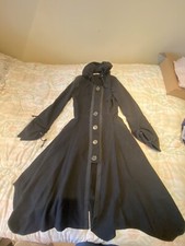 Amazing Rave Insurrectine Women Long Gothic Cyberpunk Detail Coat Black S @8-10