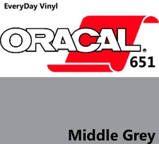 12"x5'- Middle Grey - Oracal 651 - shiny Adhesive Vinyl-Craft Hobby-Sign Cutters