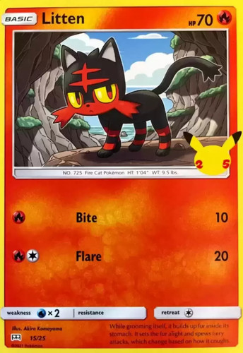 Pokemon Litten (15/50) McDonald's Collection 2021 LP