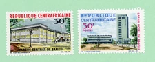 Central African Rep, 2 stamps,  SC 79 - 80 ,Bangui Scenes, 1967, MNH