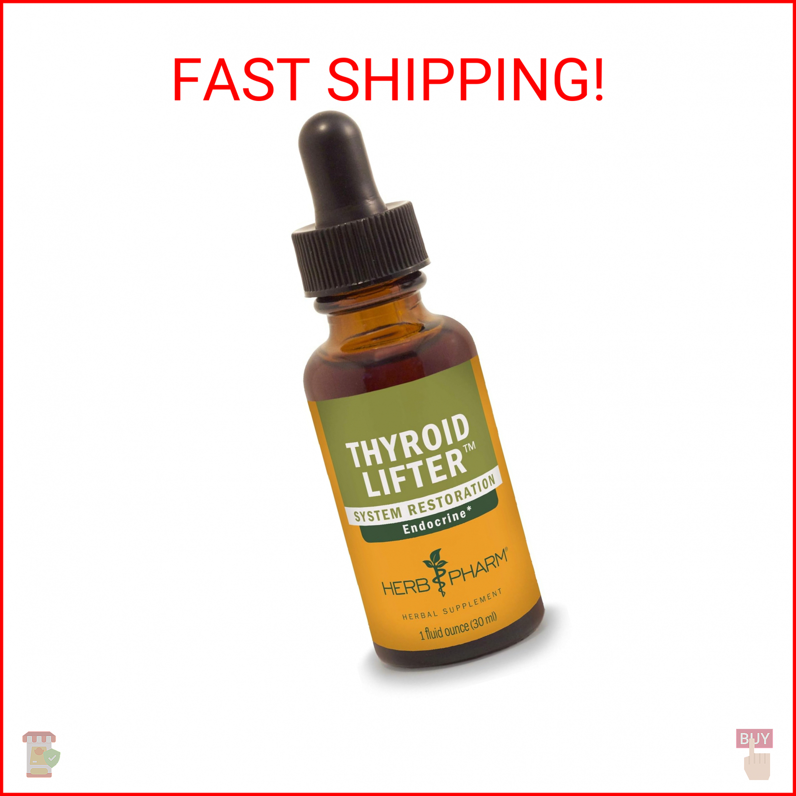 Herb Pharm Thyroid Lifter Liquid Herbal Formula for Endocrine System