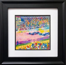 LeRoy Neiman "Finish at Indy" Newly CUSTOM FRAMED art Indianapolis 500 IndyCar