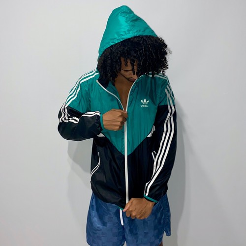 Chaqueta Rompevientos Adidas Colorado Ori Súper Rara Brillo Cal Surf Verde Negra Med - Imagen 5 de 12