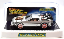 Scalextric "Back to the Future III" DeLorean DPR W/ Lights 1/32 Slot Car C4307