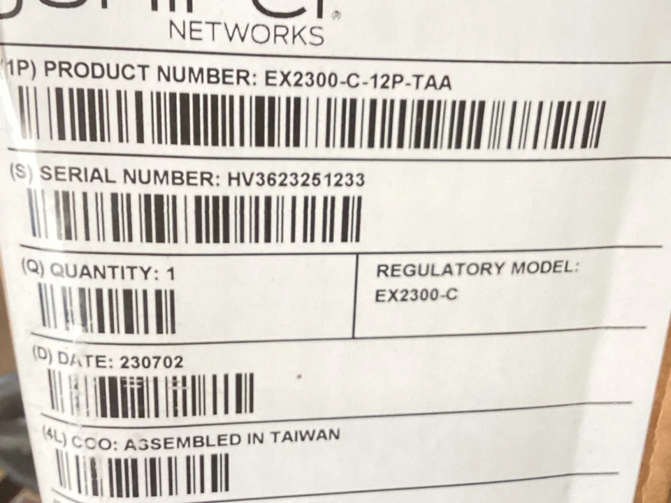Juniper Networks EX2300-C-12P-TAA Switch - 12-Port, Managed, Layer3, PoE - Image 3 of 3