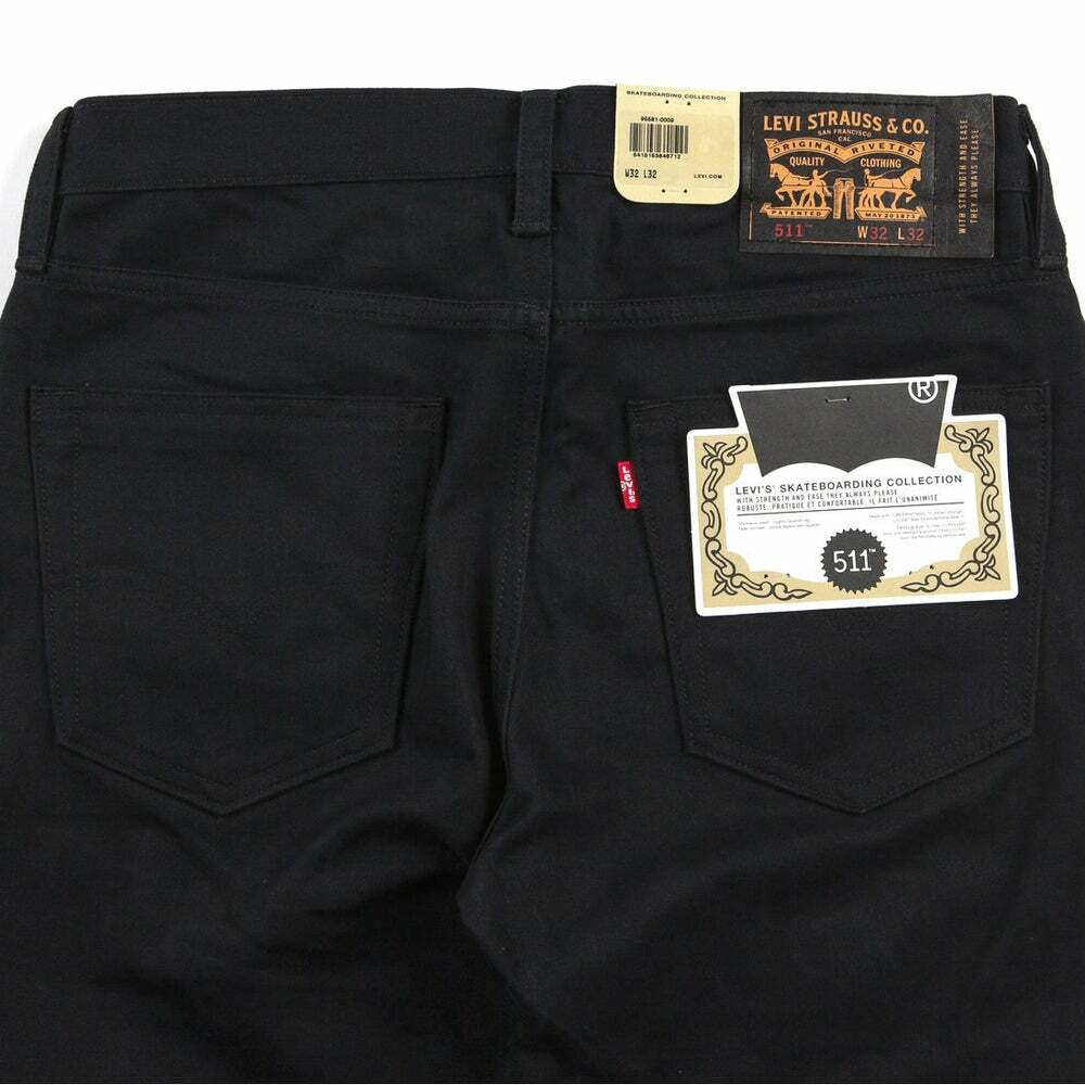 Levis 511 skateboarding SB Slim Fit Men's Denim Jeans Black 955810009 | eBay