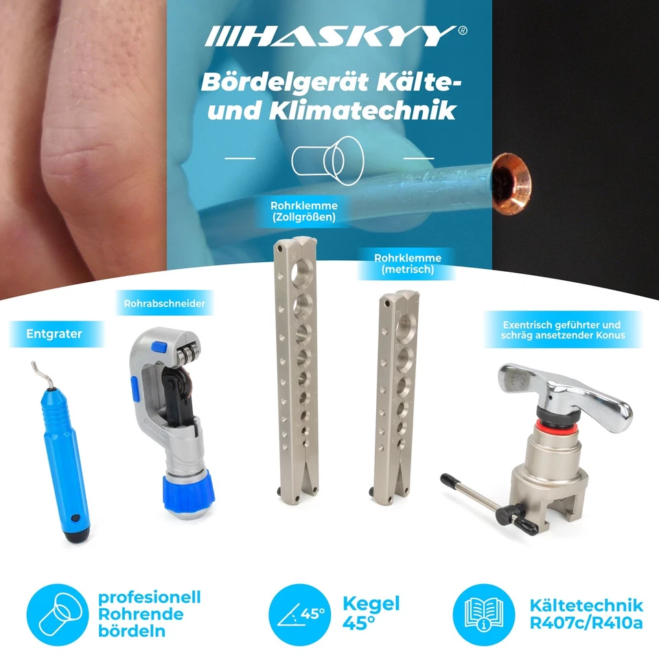 Flangiatrice tubo freno aria condizionata strumento flangiatura linea flangiatura taglio - Immagine 3 di 4