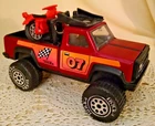 Tonka Truck Motorcycle Hong Kong Original Vintage Pressed Steel Checkerboard #07