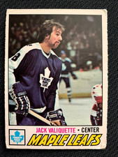 1977 O-PEE-CHEE JACK VALIQUETTE TORONTO MAPLE LEAFS #64 OPC