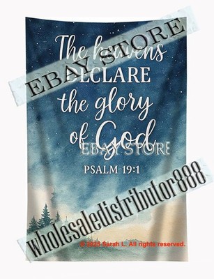 Tapestry The Heavens Declare Glory Of God Sky Hanging Christian 59X82 in