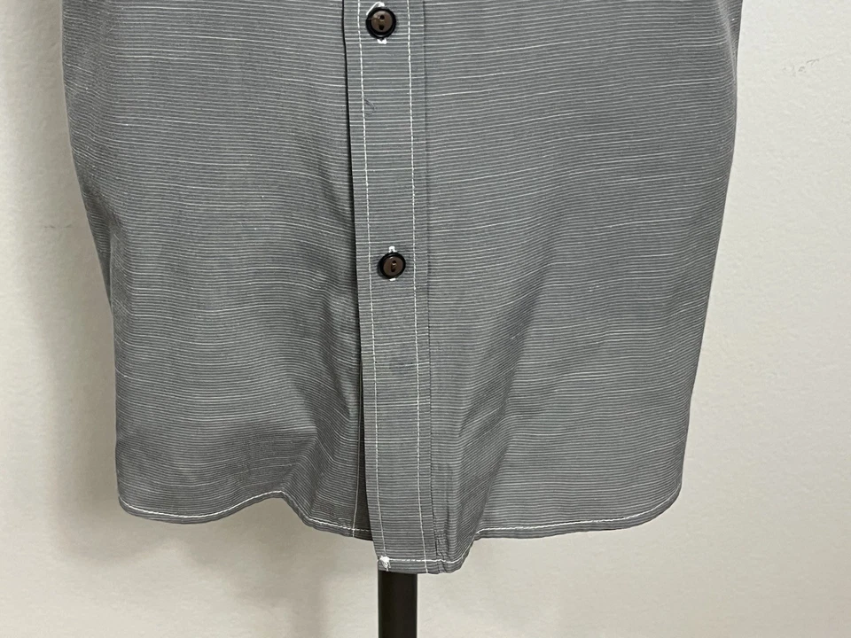 Camisa Ochenta Ocho Platino Para Hombre XXL Gris Abotonada Manga Corta Bolsillos Western Foto 2 de 4