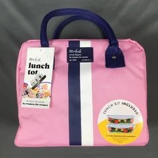 Fit + Fresh Bloomington Lunch Bag With 2 4-Cup Snap-Down Containers-DK Pink