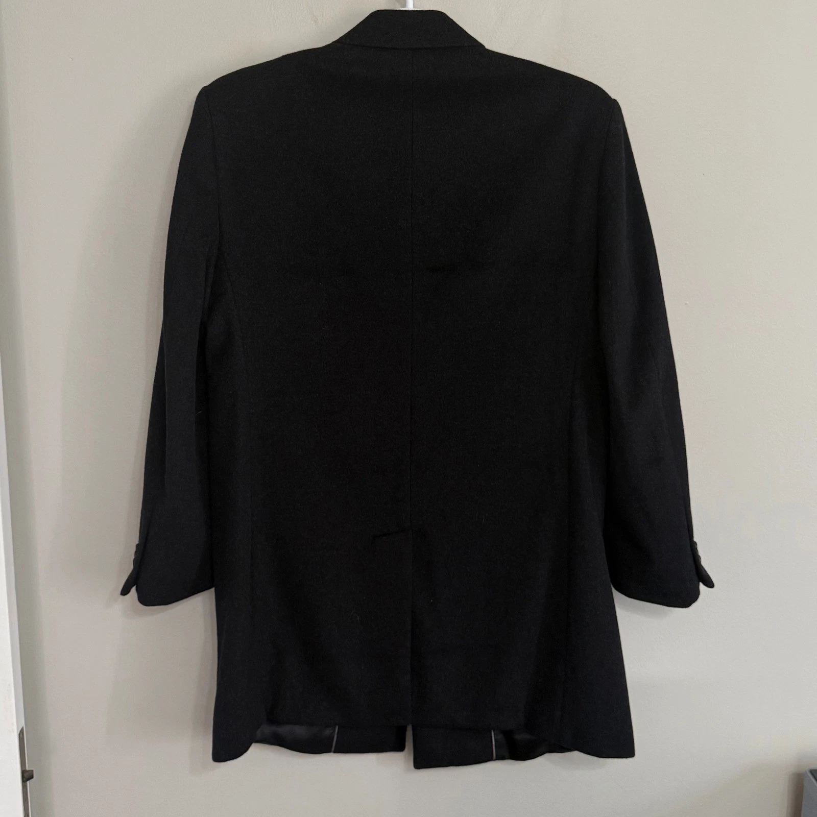 Jos A Bank Mens 42S Black Executive Wool Blend Overcoat image 3