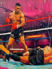 Mike Tyson Boxing 1st Championship Grailpop Art Card Artist Signed Limited 2/30