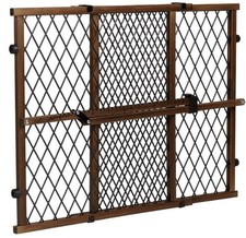 Evenflo 2026900 Position and Lock Farmhouse Pressure Mount Gate - Dark Wood