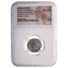 Licinius II Bronze Ae Coin NGC Certified CH-VF (AD 317-324) Roman Collectible